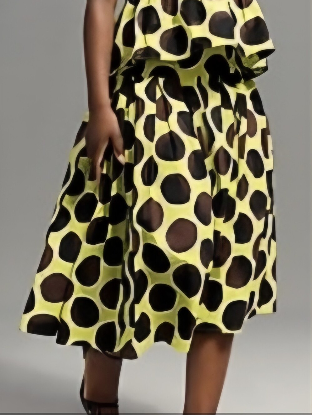 Old Navy X Christopher John Rogers Yellow & Black Polka Dot